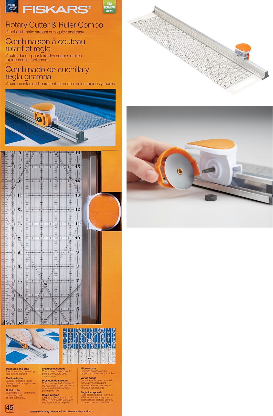 Fiskars 24" Rotary Ruler Combo 6"x24" - CLOSEOUT