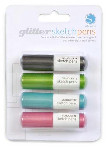 Silhouette Glitter Sketch Pen - Four Pen Pack - CLOSEOUT