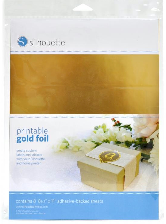 Silhouette Printable Gold Foil 8.5" x 11" Paper - 8 Sheets - CLOSEOUT