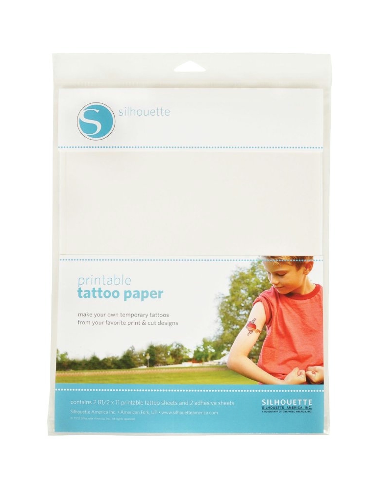 Silhouette Temporary Tattoo 8.5" x 11" Paper - 2 Sheets - CLOSEOUT