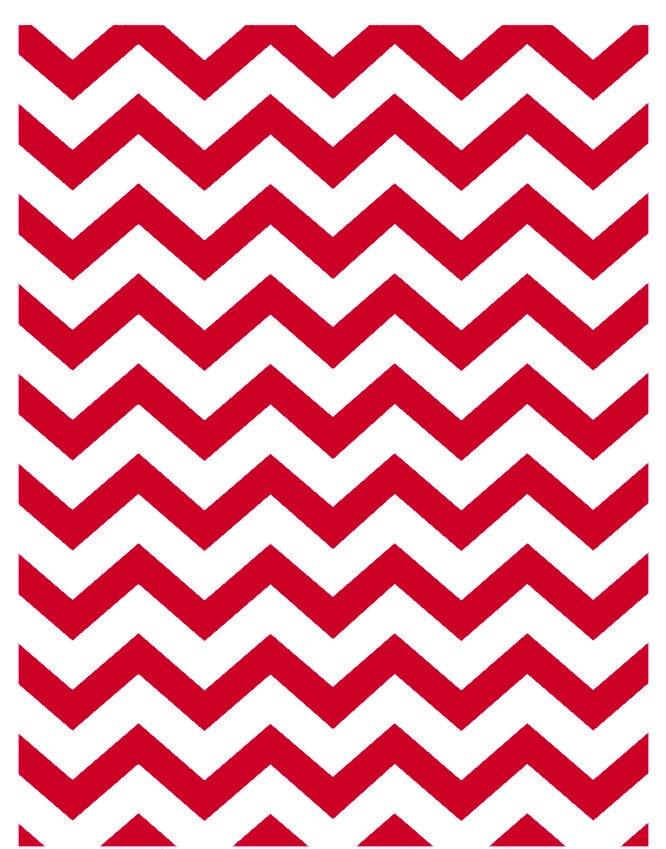 Chevron 10  - RED QuickStitch Embroidery Paper - One 8.5in x 11in Sheet - CLOSEOUT
