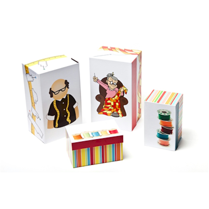 Fun & Whimsical Novelty Sewing Storage - Set of Four Boxes