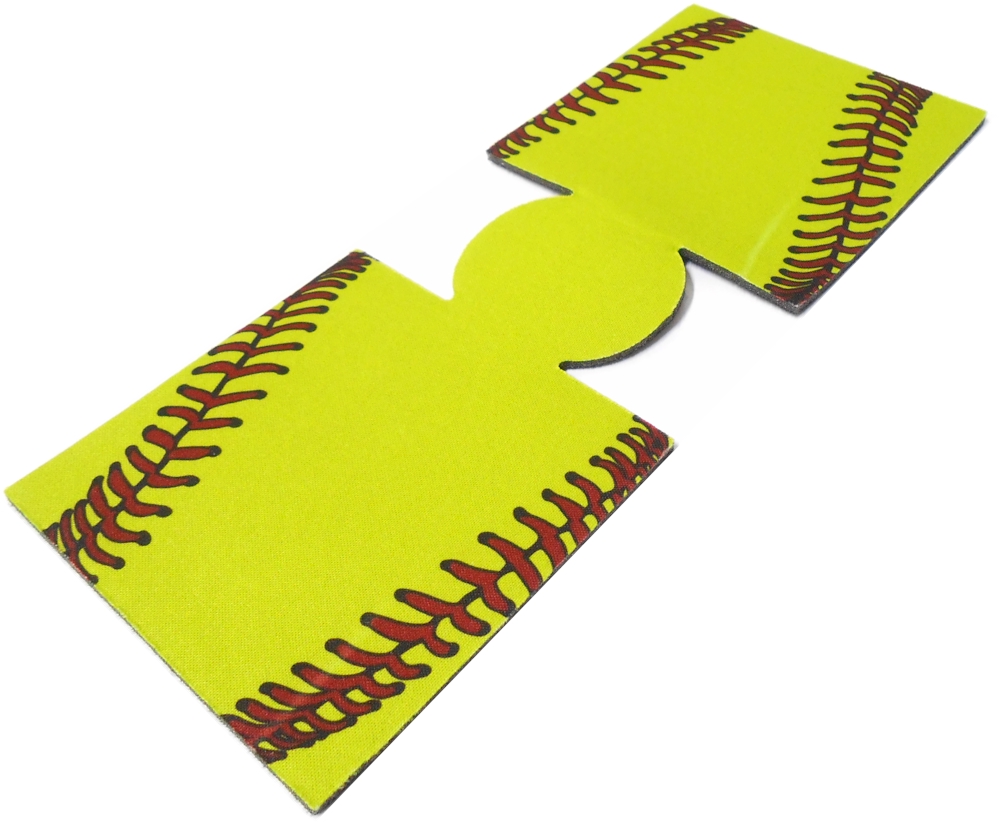 Unsewn 12oz Can Coolie Embroidery Blanks - SOFTBALL - CLOSEOUT