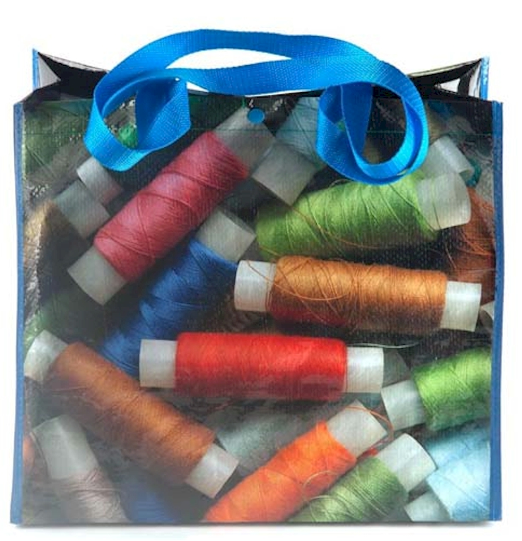 Thread Spools Reusable Shopping Tote Embroidery Blanks CLOSEOUT