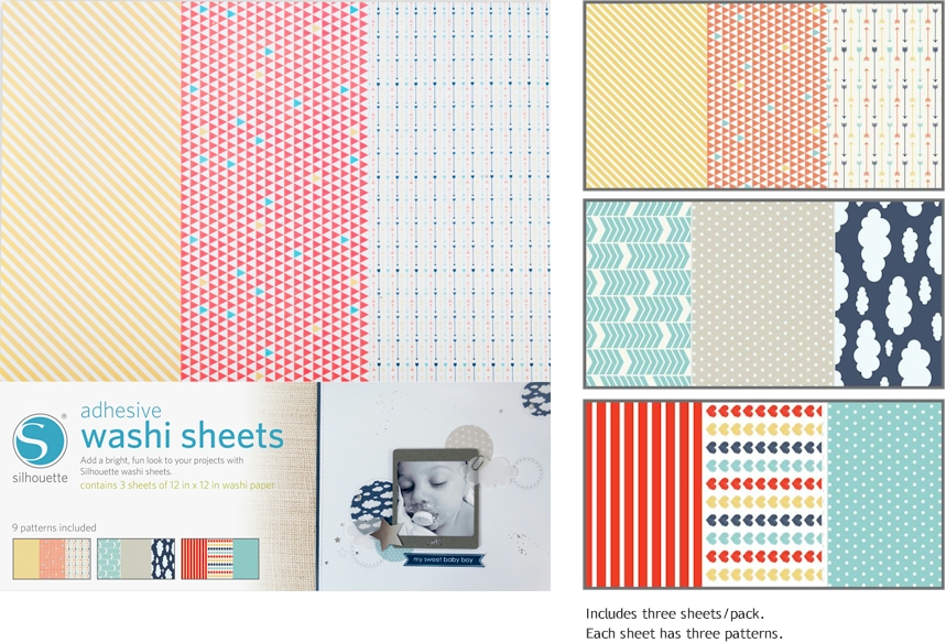 Silhouette Adhesive Washi Sheets - CLOSEOUT