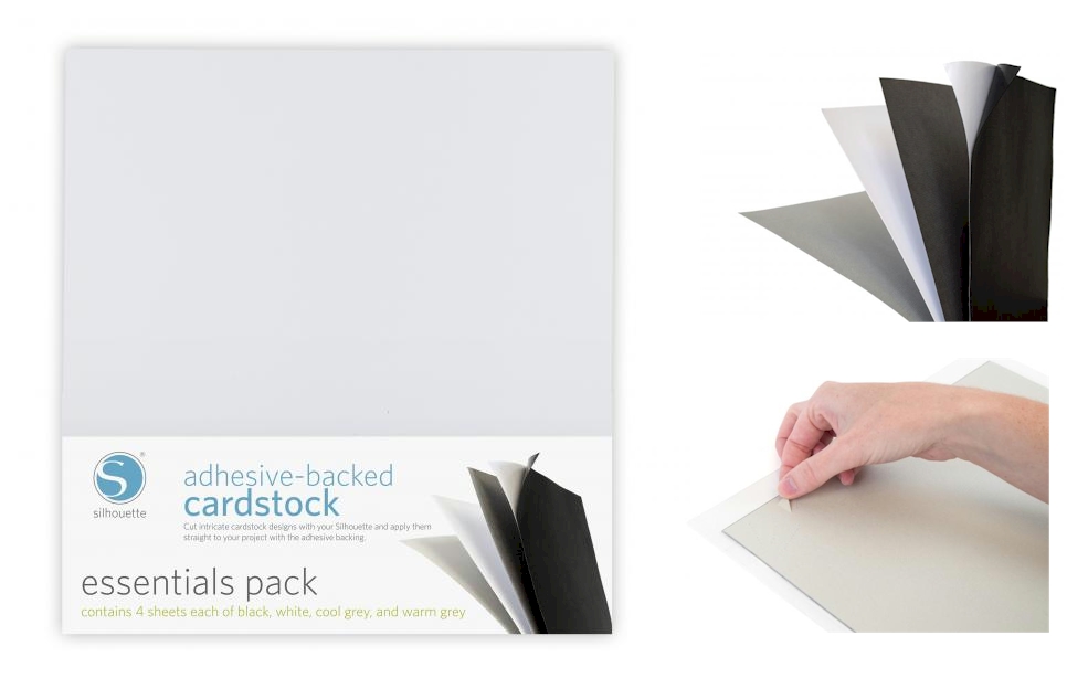 Silhouette Adhesive-Backed Cardstock 12" x 12" Essentials Pack - CLOSEOUT