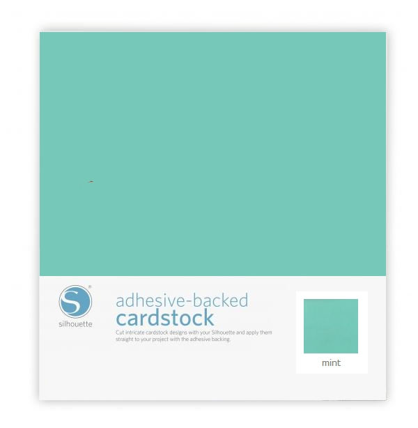 Silhouette Adhesive-Backed Cardstock 12" x 12" - 25 Sheet Pack - MINT - CLOSEOUT