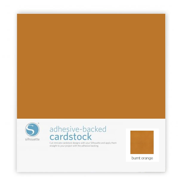Silhouette Adhesive-Backed Cardstock 12" x 12" - 25 Sheet Pack - BURNT ORANGE - CLOSEOUT