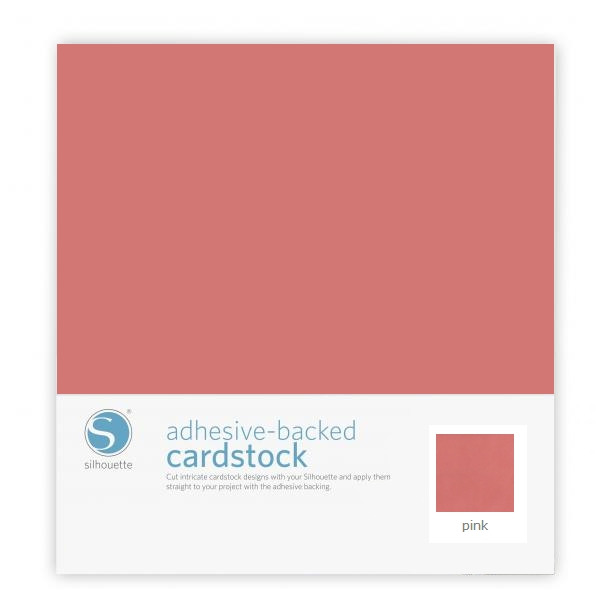 Silhouette Adhesive-Backed Cardstock 12" x 12" - 25 Sheet Pack - PINK - CLOSEOUT