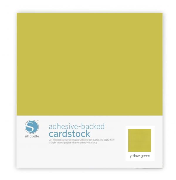 Silhouette Adhesive-Backed Cardstock 12" x 12" - 25 Sheet Pack - YELLOW/GREEN - CLOSEOUT