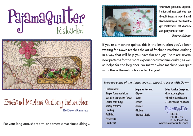 Pajama Quilter Reloaded - Freehand Machine Quilting Instructional DVD