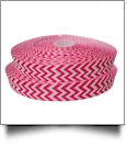 Chevron Grosgrain Ribbon in Hot Pink - 7/8" x 1 Yard