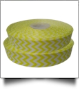 Chevron Grosgrain Ribbon in Yellow - 7/8" x 1 Yard