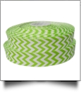 Chevron Grosgrain Ribbon in Lime - 7/8" x 1 Yard