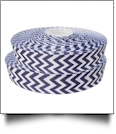 Chevron Grosgrain Ribbon in Navy - 7/8" x 1 Yard