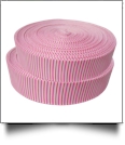 Pink & Red Stripe Grosgrain Ribbon - 7/8" x 1 Yard