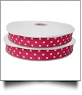 Dottie Grosgrain Ribbon in Hot Pink - 7/8" x 1 Yard