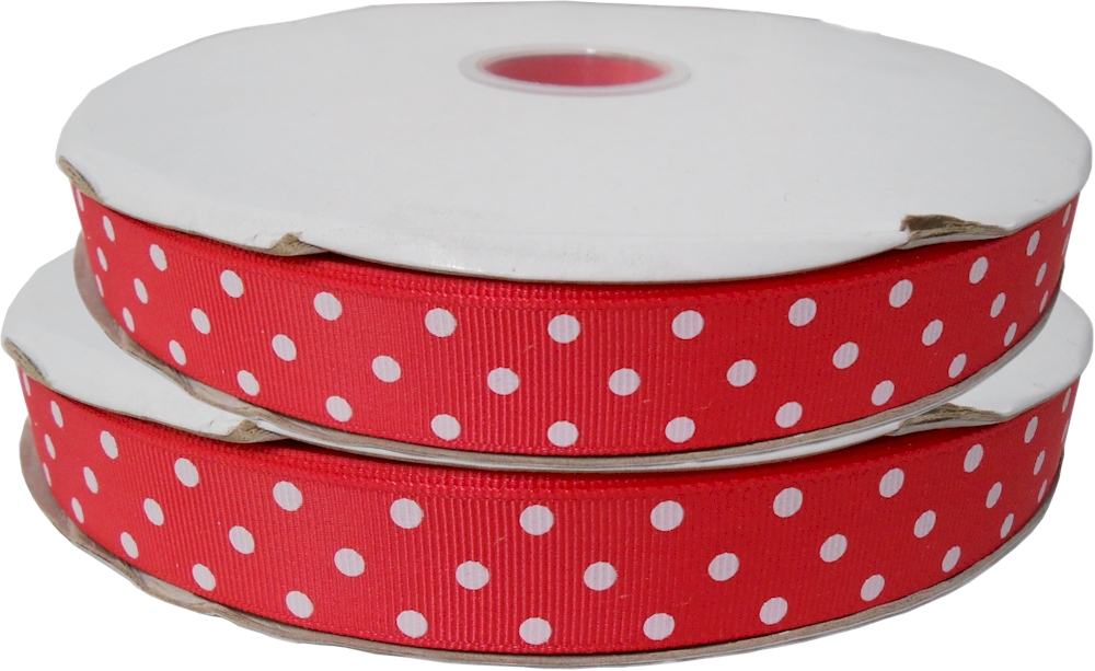 Dottie Grosgrain Ribbon in Red - 7/8" x 1 Yard