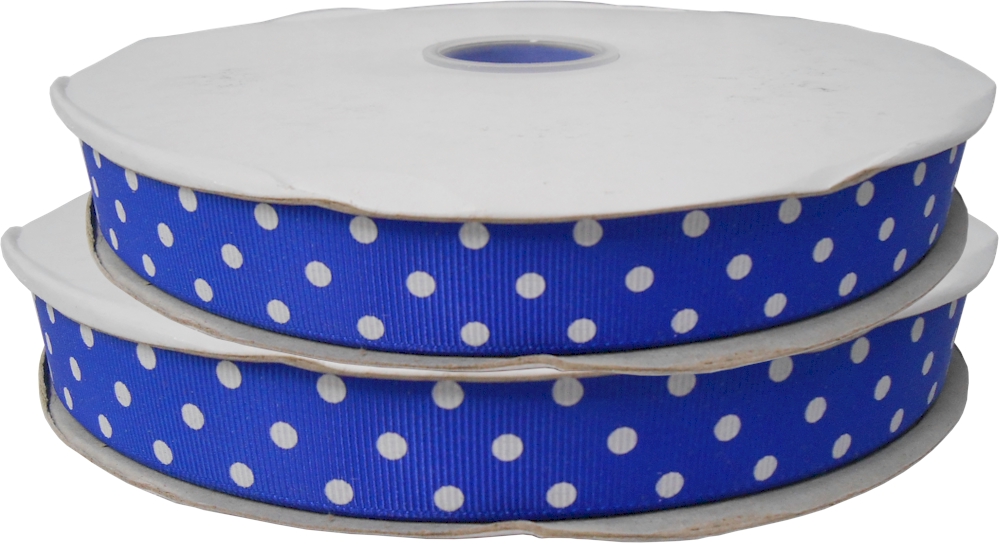 Dottie Grosgrain Ribbon in Royal Blue - 7/8" x 1 Yard