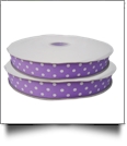 Dottie Grosgrain Ribbon in Lavender - 7/8" x 1 Yard