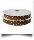 Dottie Grosgrain Ribbon in Brown - 7/8" x 1 Yard