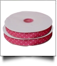 Dottie Grosgrain Ribbon in Pink - 7/8" x 1 Yard