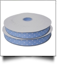 Dottie Grosgrain Ribbon in Light Blue - 7/8" x 1 Yard