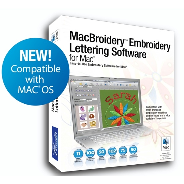 MacBroidery Embroidery Lettering Software for MAC Only!
