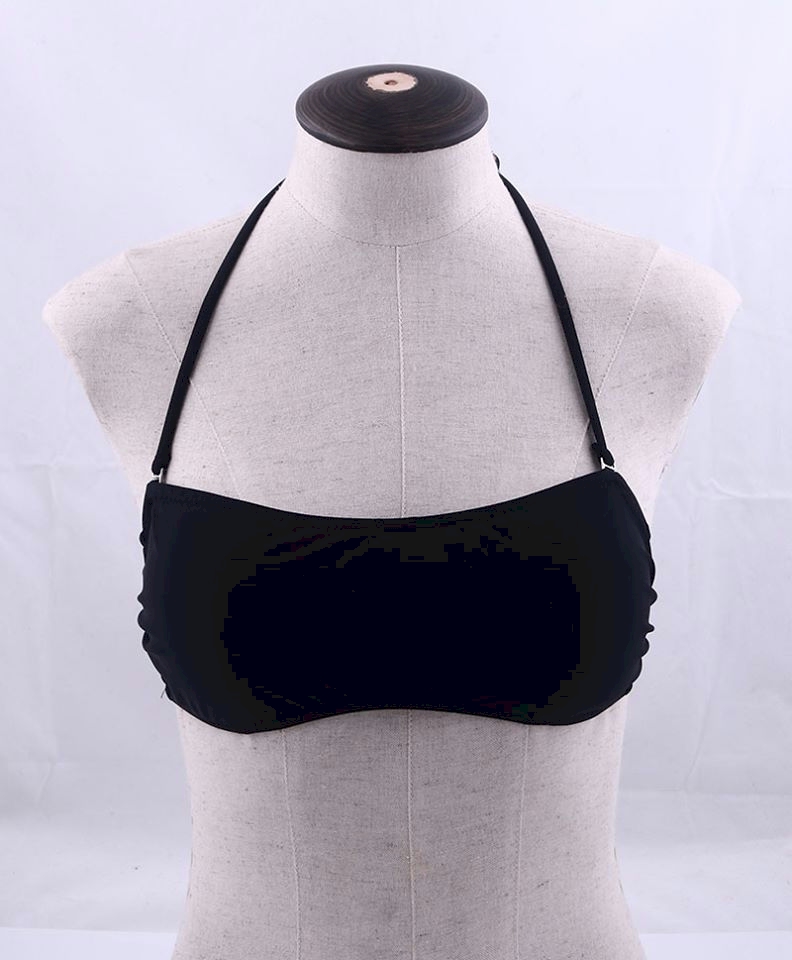 Bandeau Bikini Swimsuit Top - BLACK - CLOSEOUT