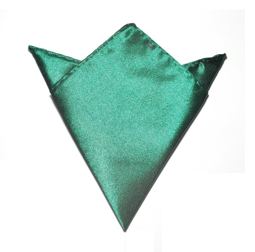 Pocket Square Handkerchief Embroidery Blanks - EMERALD - CLOSEOUT