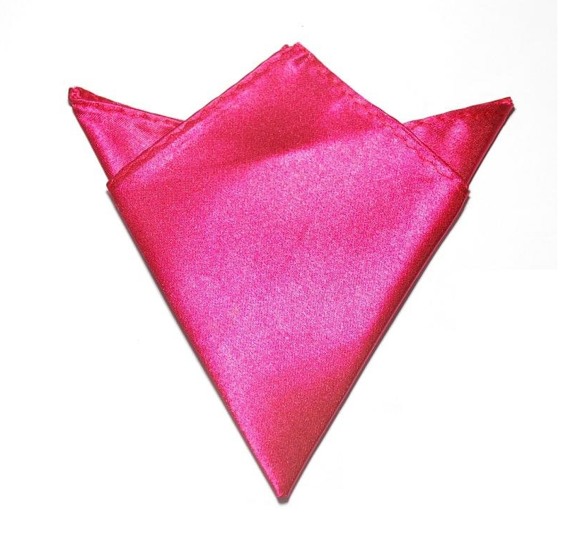 Pocket Square Handkerchief Embroidery Blanks - FUCHSIA - CLOSEOUT