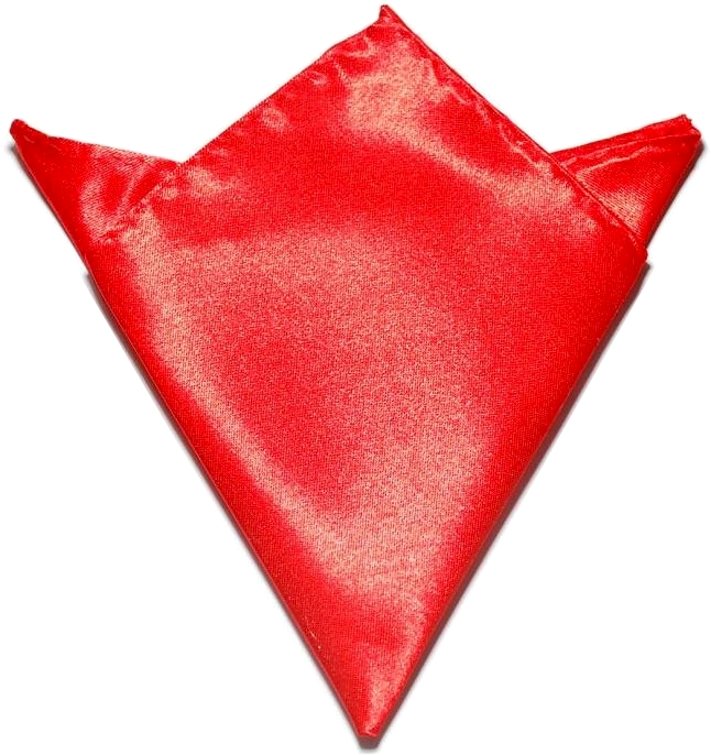 Pocket Square Handkerchief Embroidery Blanks - POPPY RED - CLOSEOUT