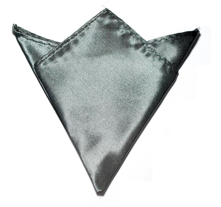Pocket Square Handkerchief Embroidery Blanks - CARBON GRAY - CLOSEOUT