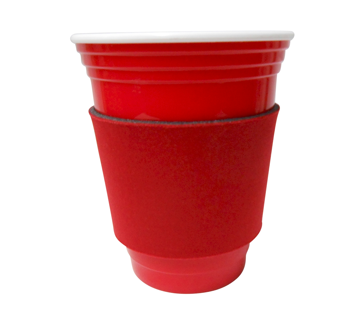 Unsewn Coffee & Stadium Cup Coolie Embroidery Blanks - RED - CLOSEOUT