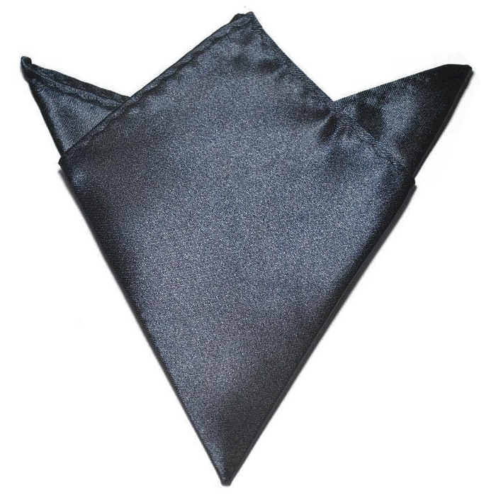 Pocket Square Handkerchief Embroidery Blanks - DARK CHARCOAL - CLOSEOUT
