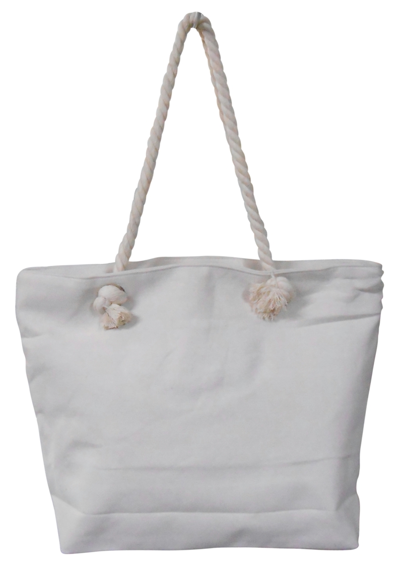 Canvas Rope Handle Tote Bag Embroidery Blanks - NATURAL