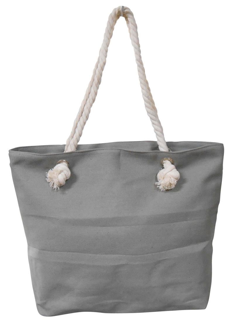 Canvas Rope Handle Tote Bag Embroidery Blanks - GRAY