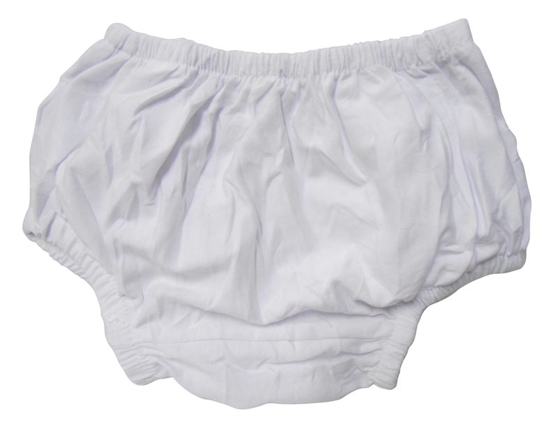 Super Soft Cotton Knit Diaper Cover - WHITE