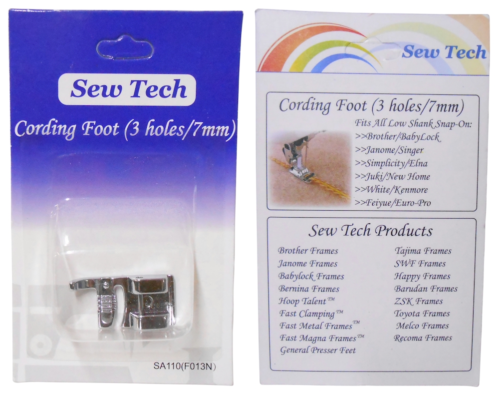 SA110 Cording Foot (3 Hole 7mm) by Sew Tech - CLOSEOUT