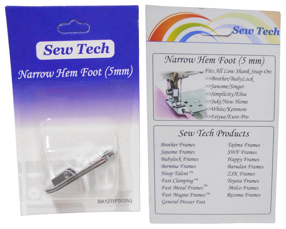 SA127 Narrow Hem Foot (5mm) by Sew Tech - CLOSEOUT
