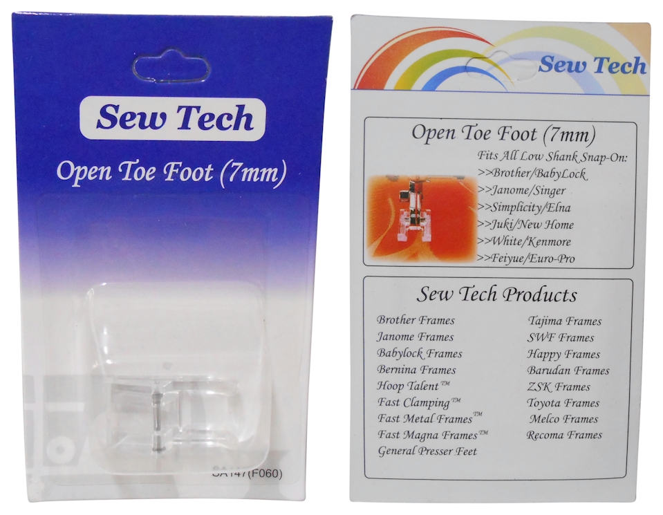 SA147 Open Toe Foot (7mm) by Sew Tech