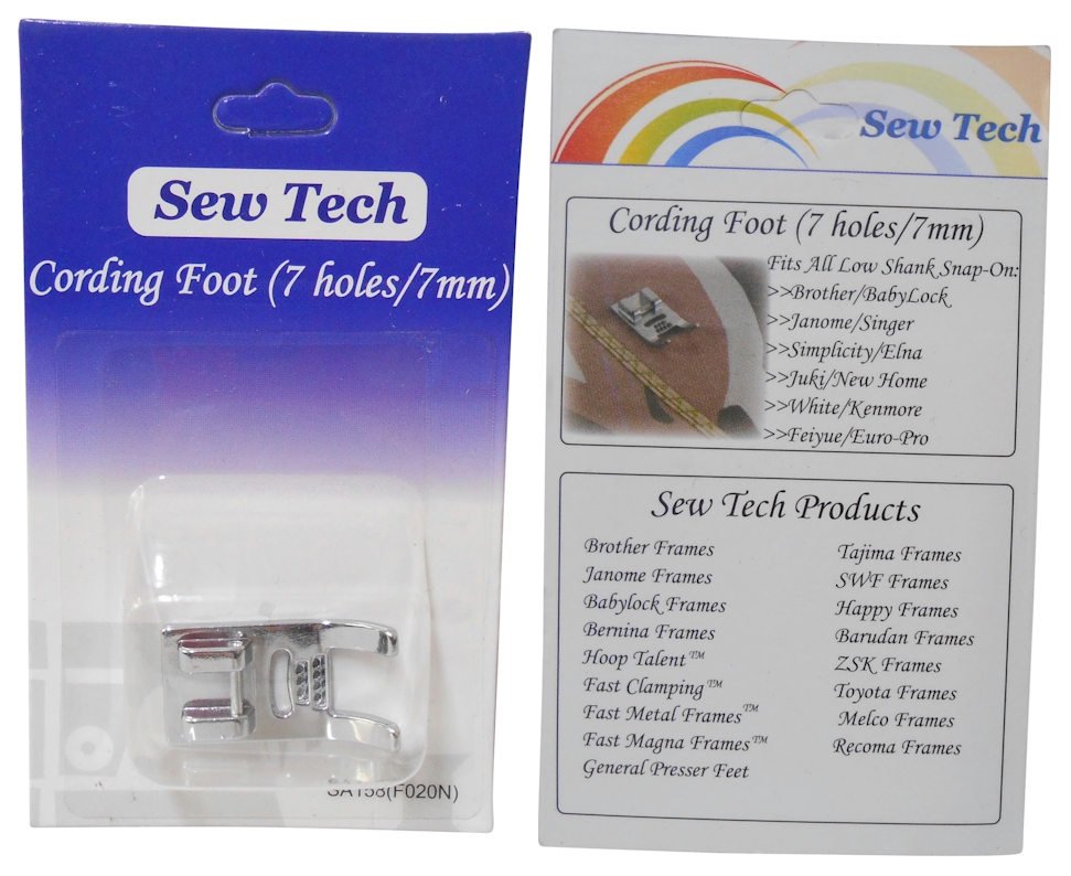 SA158 Cording Foot, 7 Groove (7mm) by Sew Tech - CLOSEOUT