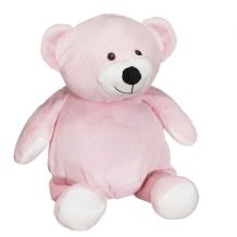 Embroidery Buddy Stuffed Animal - Mister Buddy Bear 16" - PINK