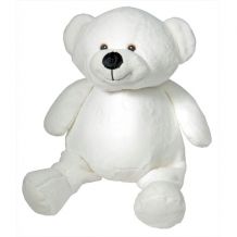 Embroidery Buddy Stuffed Animal - Mister Buddy Bear 16" - WHITE