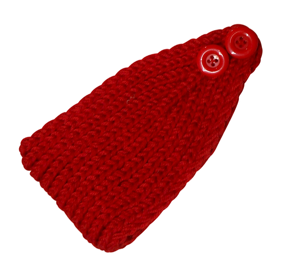 Blank Crochet Headband - Adjustable Head Wrap - RED - CLOSEOUT