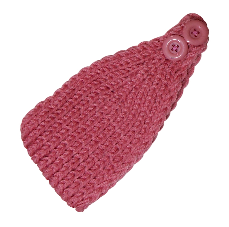 Blank Crochet Headband - Adjustable Head Wrap - DUSTY ROSE - CLOSEOUT