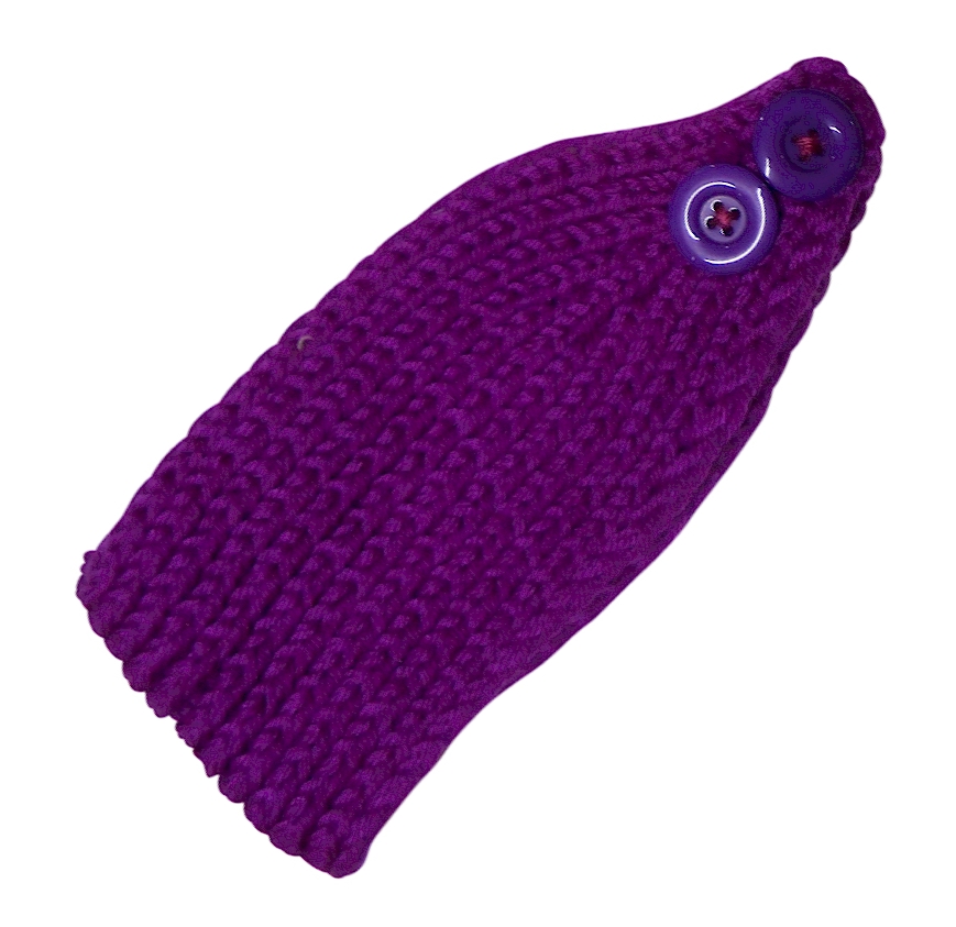 Blank Crochet Headband - Adjustable Head Wrap - PURPLE CLOSEOUT