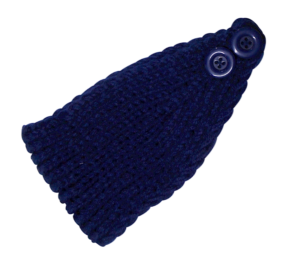 Blank Crochet Headband - Adjustable Head Wrap - NAVY - CLOSEOUT