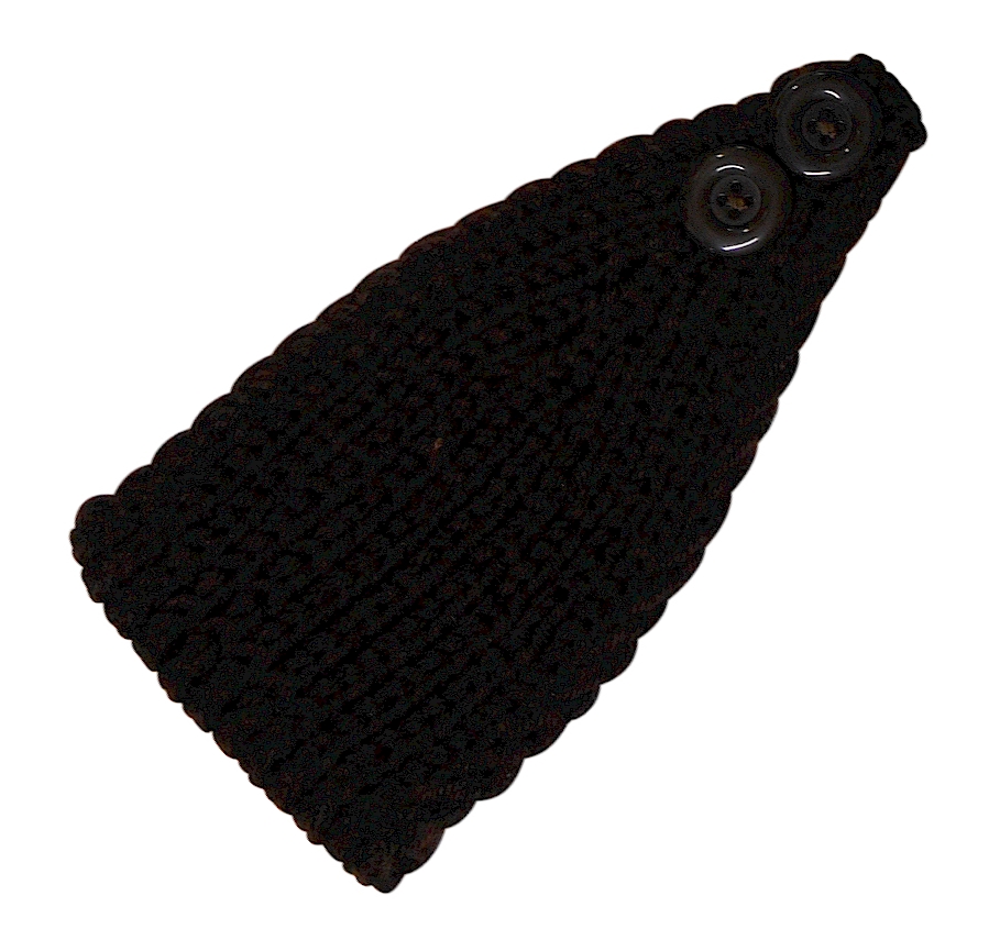 Blank Crochet Headband - Adjustable Head Wrap - DARK BROWN  - CLOSEOUT