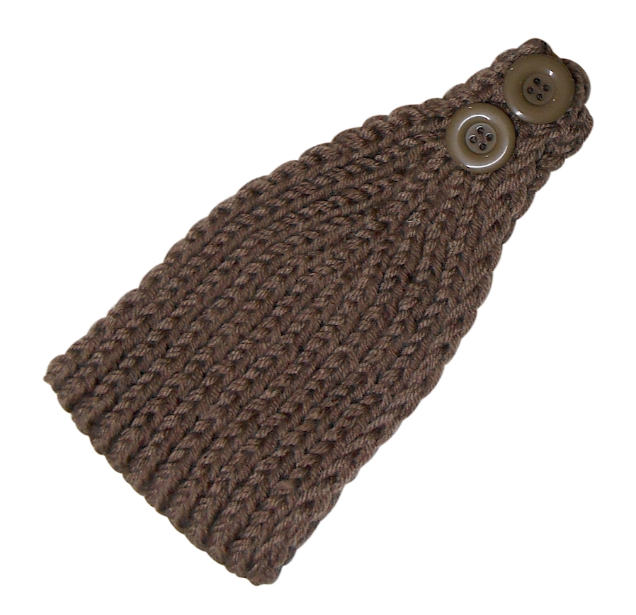 Blank Crochet Headband - Adjustable Head Wrap - LIGHT BROWN - CLOSEOUT